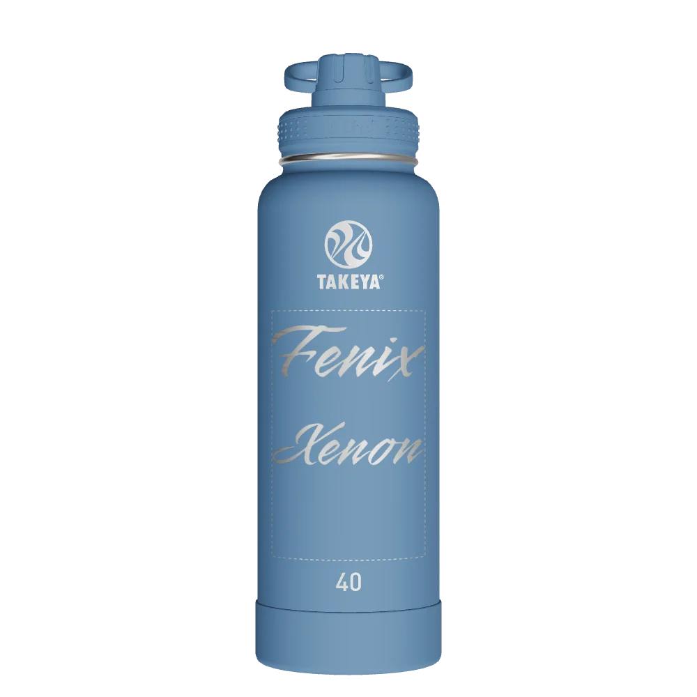 Takeya Actives Water Bottle With Spout Lid - 40oz Bluestone