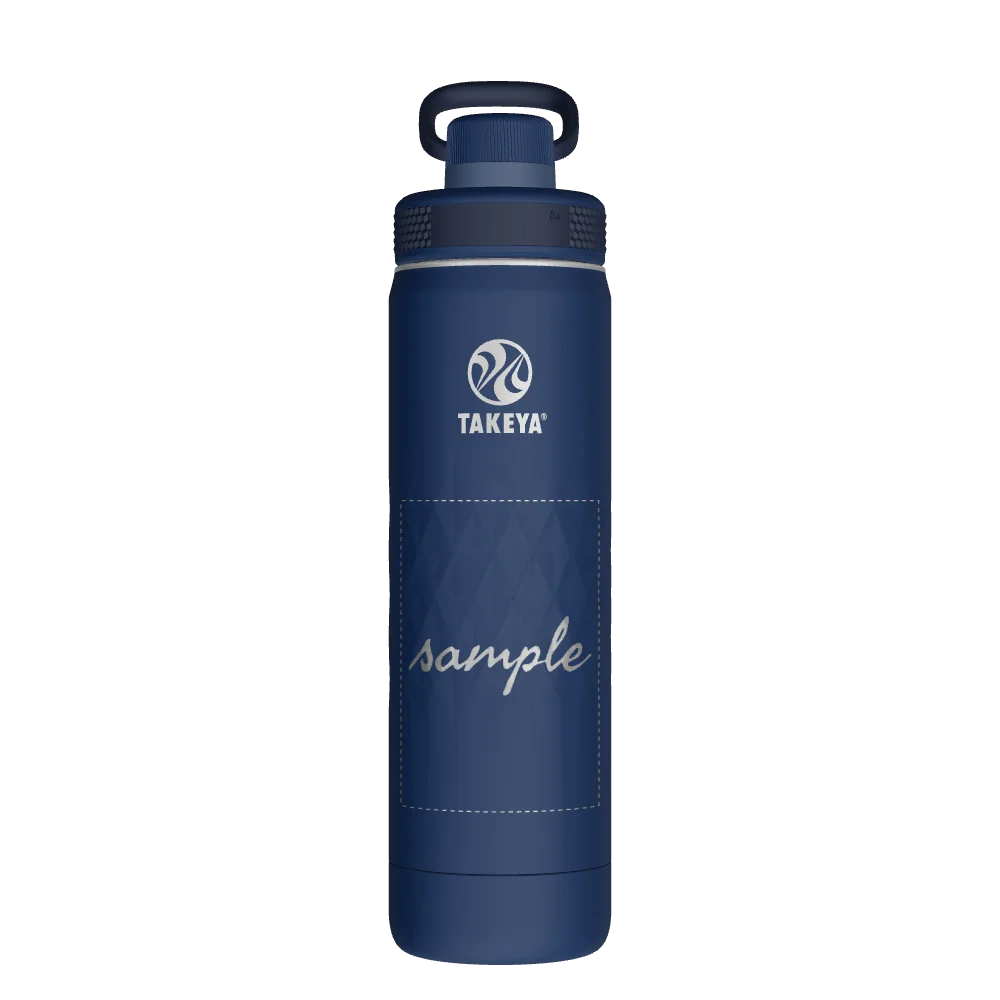Takeya Sport Water Bottle - 22oz Indigo Spout - Model 51316-TAKEYA-SPORT-WATER-BOTTLE-CUSTOMIZED-378-22OZ-INDIGO-SPOUT