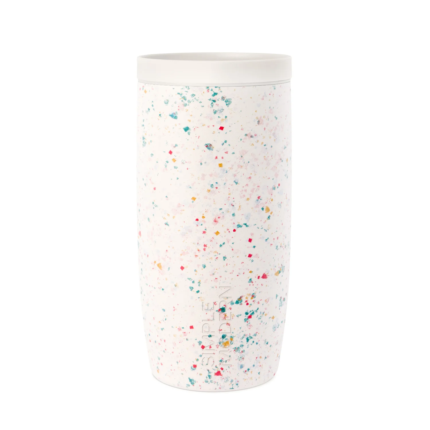 Simple Modern Voyager Tumbler - Signature - 16oz Cream Terrazzo