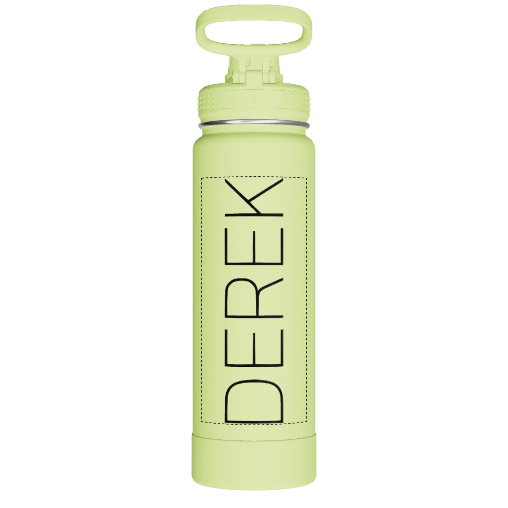 Takeya Actives Water Bottle With Spout Lid - 24oz Citron Green - Model 51038-TAKEYA-ACTIVES-WATER-BOTTLE-WITH-SPOUT-LID-CUSTOMIZED-182-24OZ-CITRON-GREEN