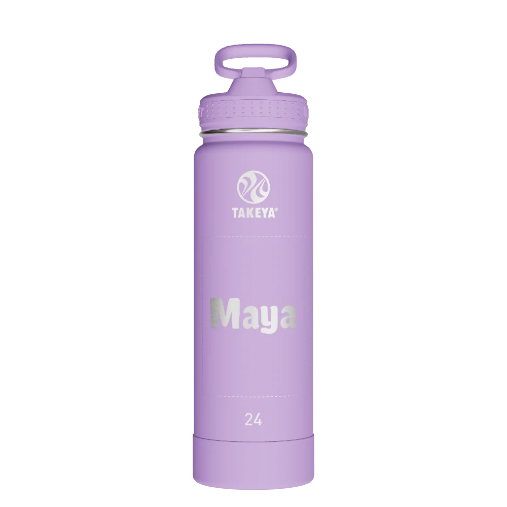 Takeya Actives Water Bottle With Straw Lid - 24oz Lilac
