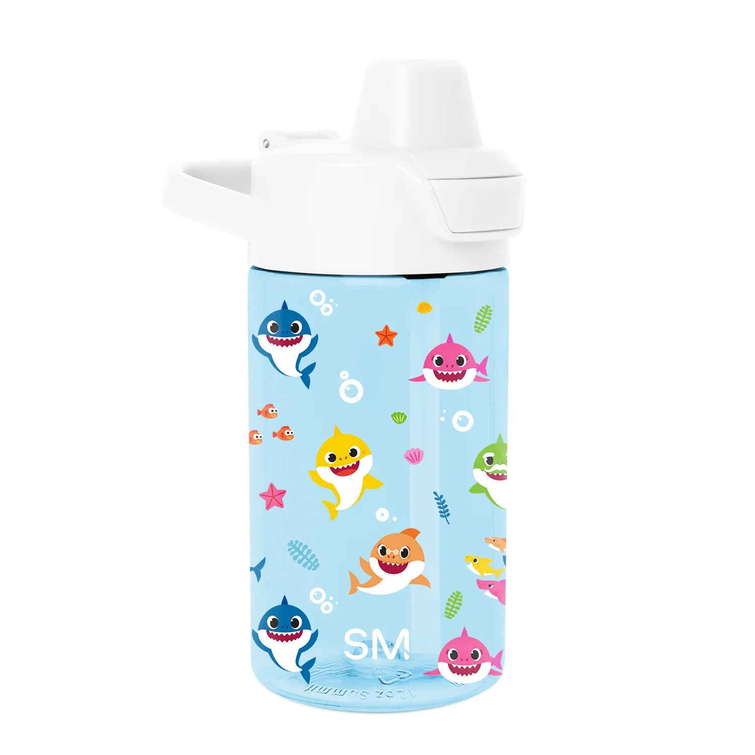 Simple Modern Summit Kids Plastic Water Bottle with Simple Flip Straw Lid - 12oz Baby Shark Friends