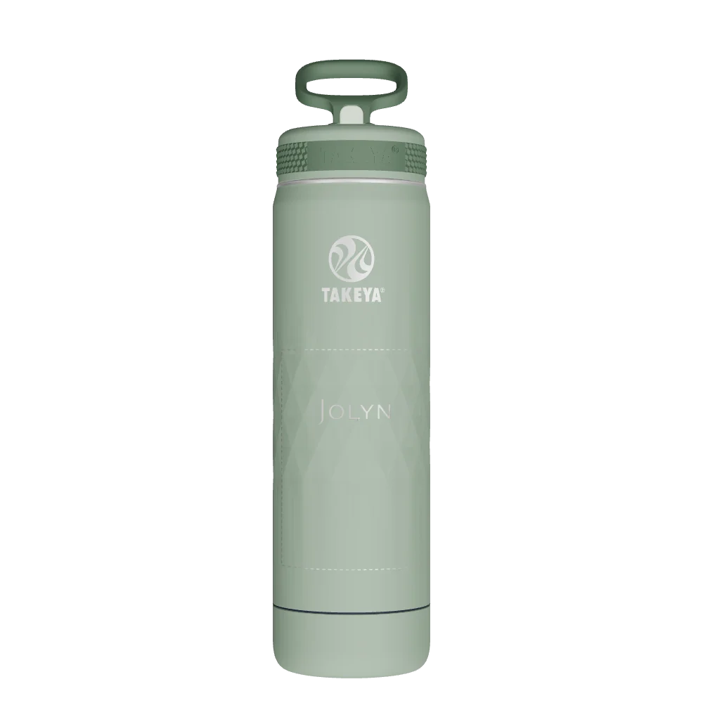 Takeya Sport Water Bottle - 22oz Eucalyptus Straw - Model 51326-TAKEYA-SPORT-WATER-BOTTLE-CUSTOMIZED-156-22OZ-EUCALYPTUS-STRAW