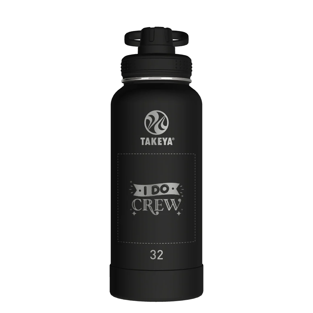 Takeya Actives Water Bottle With Spout Lid - 32oz Onyx
