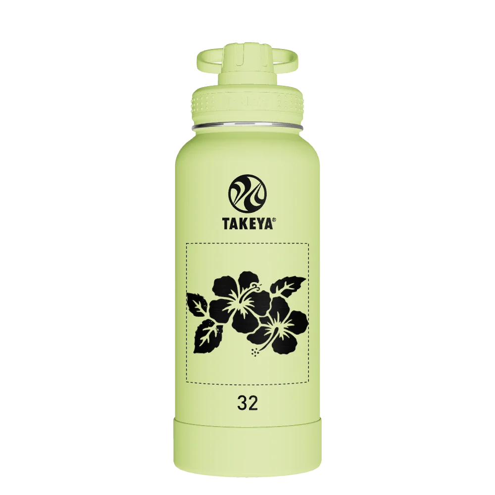 Takeya Actives Water Bottle With Spout Lid - 32oz Citron Green