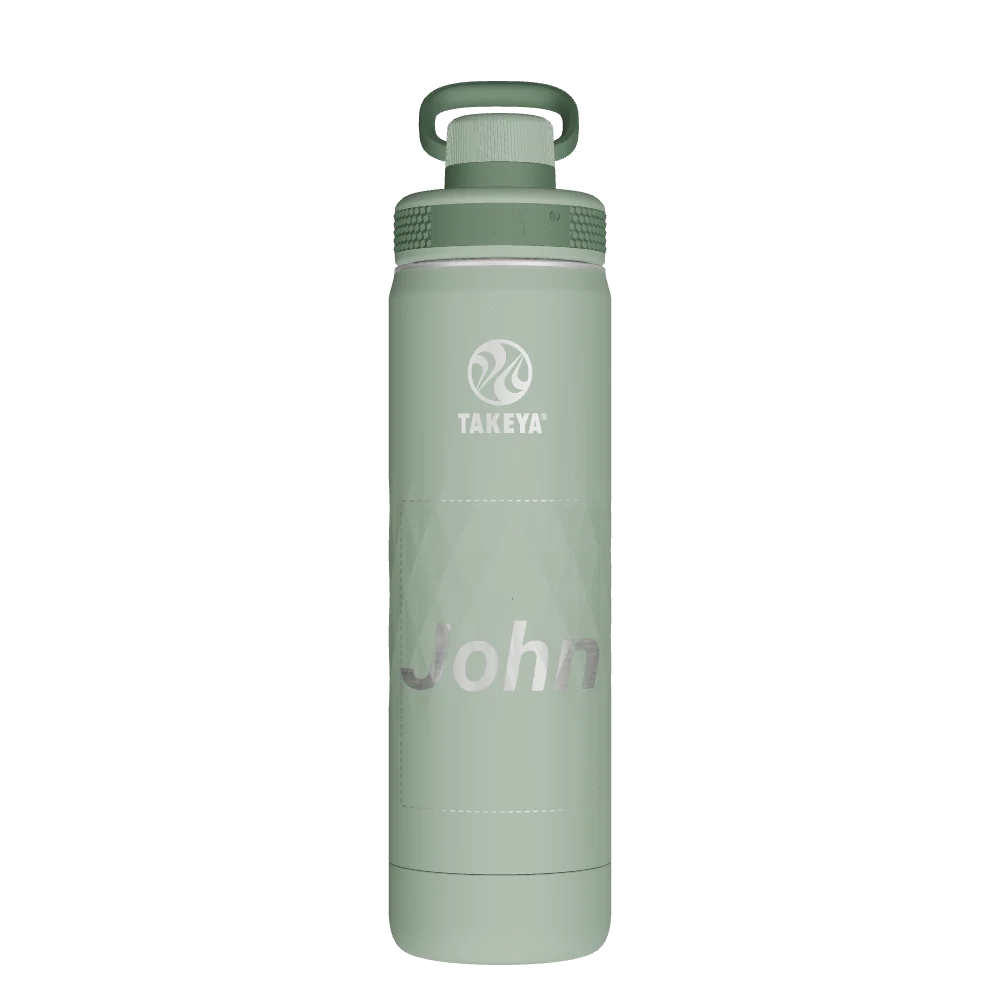 Takeya Sport Water Bottle - 22oz Eucalyptus Spout - Model 51318-TAKEYA-SPORT-WATER-BOTTLE-CUSTOMIZED-43-22OZ-EUCALYPTUS-SPOUT