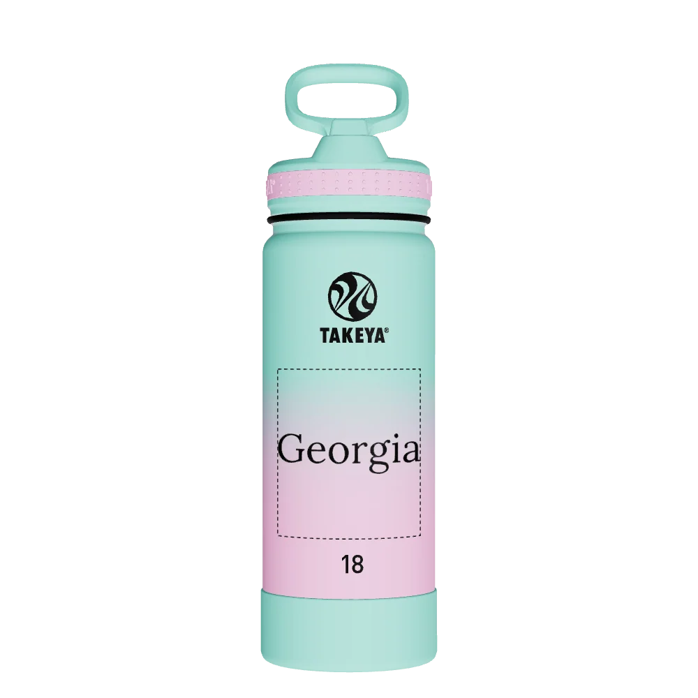 Takeya Actives Water Bottle With Straw Lid - 18oz Ombre Dream - Model 51392-TAKEYA-ACTIVES-WATER-BOTTLE-WITH-STRAW-LID-CUSTOMIZED-41-18OZ-OMBRE-DREAM