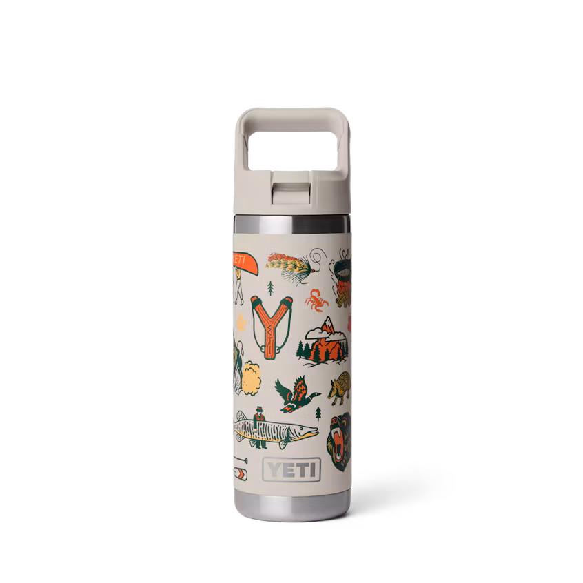 YETI Rambler® 18 oz Water Bottle WITH COLOR-BLOCKED STRAW CAP