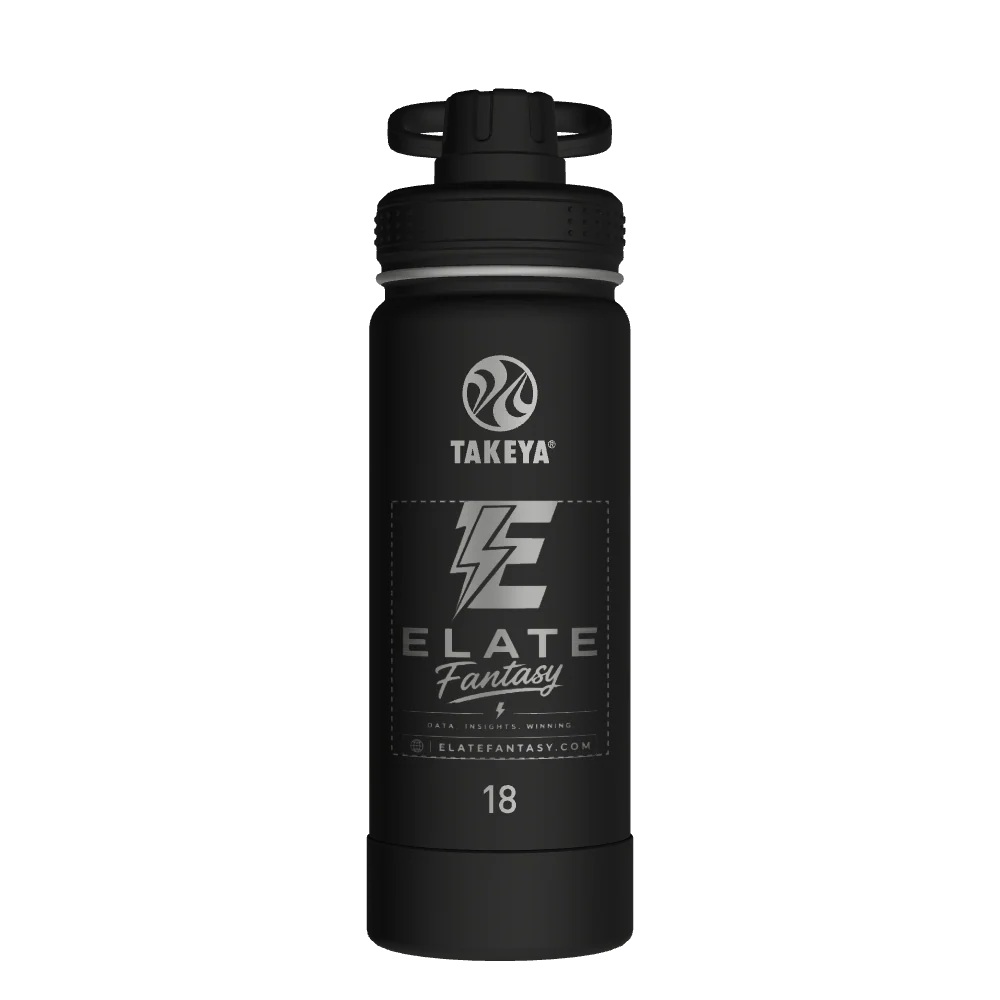 Takeya Actives Water Bottle With Spout Lid - 18oz Onyx - Model 51060-TAKEYA-ACTIVES-WATER-BOTTLE-WITH-SPOUT-LID-CUSTOMIZED-139-18OZ-ONYX