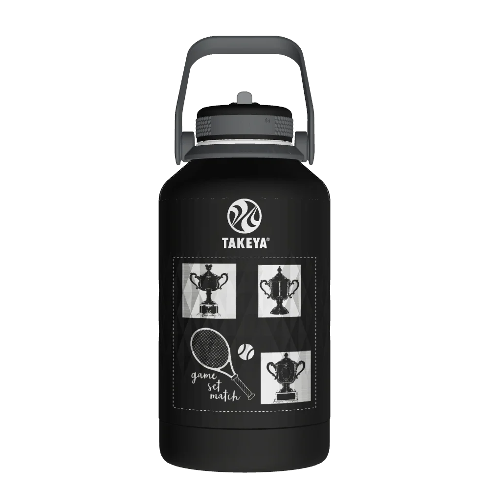 Takeya Sport Water Bottle - 64oz Obsidian Straw
