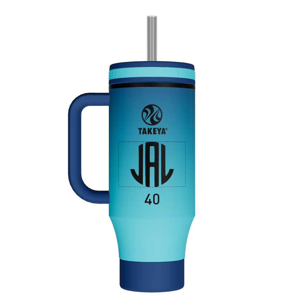 Takeya Straw Tumbler With Handle - 40oz Ombre Adventure