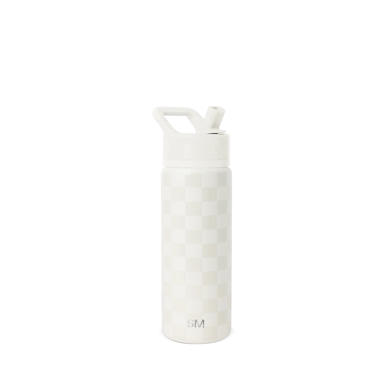 Simple Modern Summit Kids Water Bottle with Straw Lid - 18oz Cream Checkmate