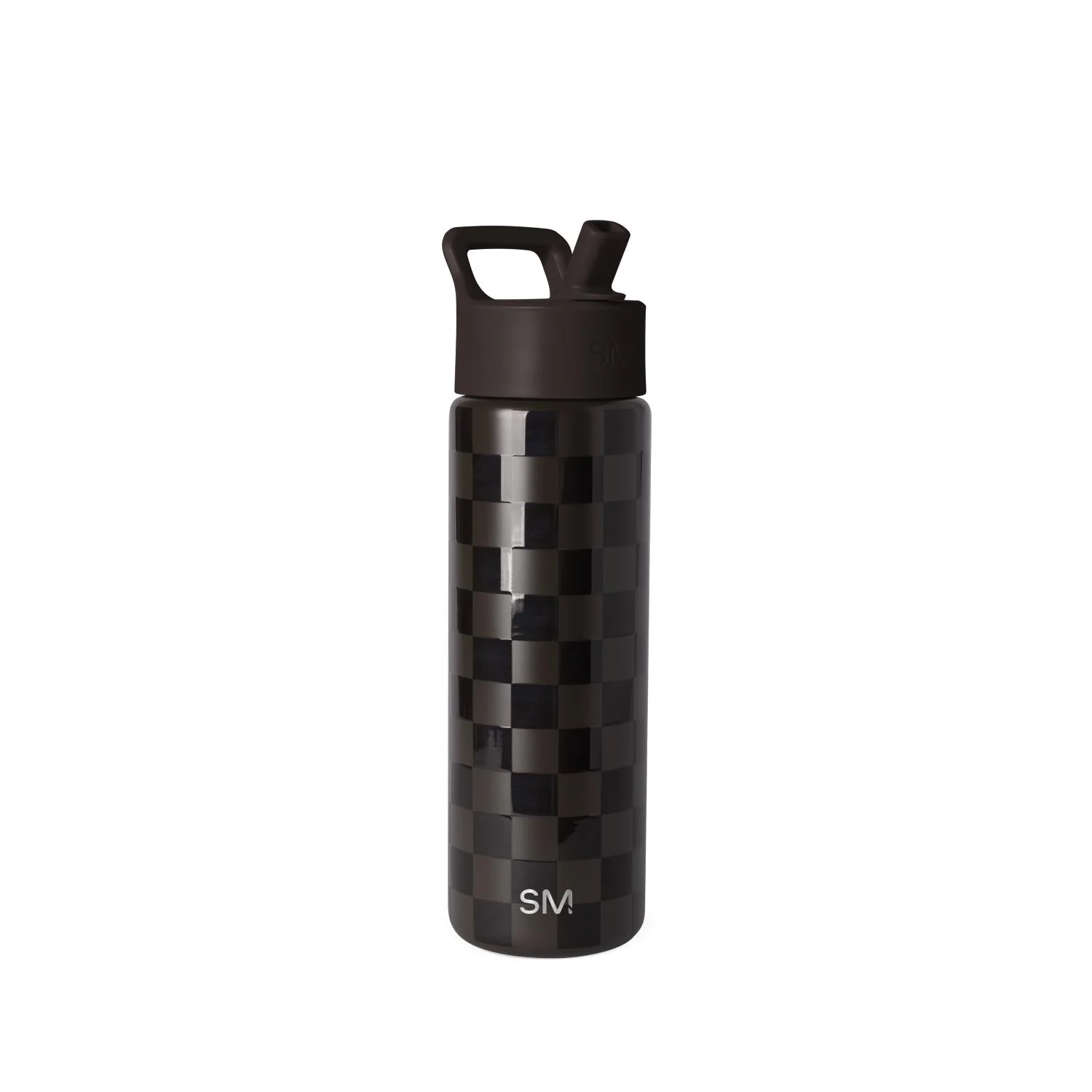 Simple Modern Summit Water Bottle with Straw Lid - 22oz Espresso Checkmate