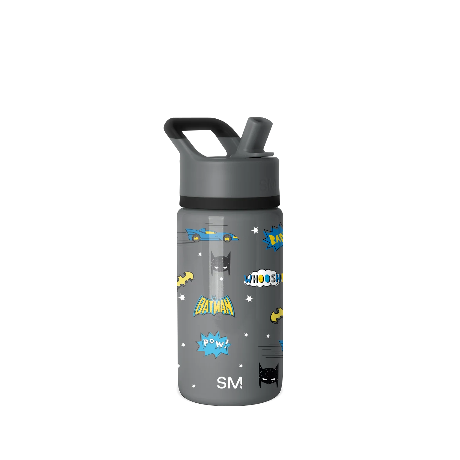 Simple Modern Summit Kids Water Bottle with Straw Lid - 14oz Batman POW!