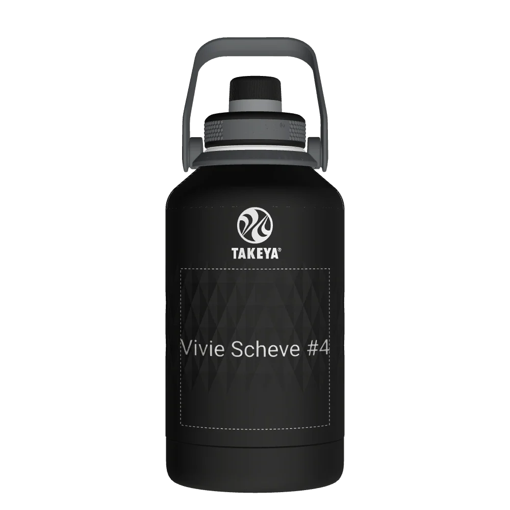 Takeya Sport Water Bottle - 64oz Obsidian Spout - Model 51363-TAKEYA-SPORT-WATER-BOTTLE-CUSTOMIZED-321-64OZ-OBSIDIAN-SPOUT