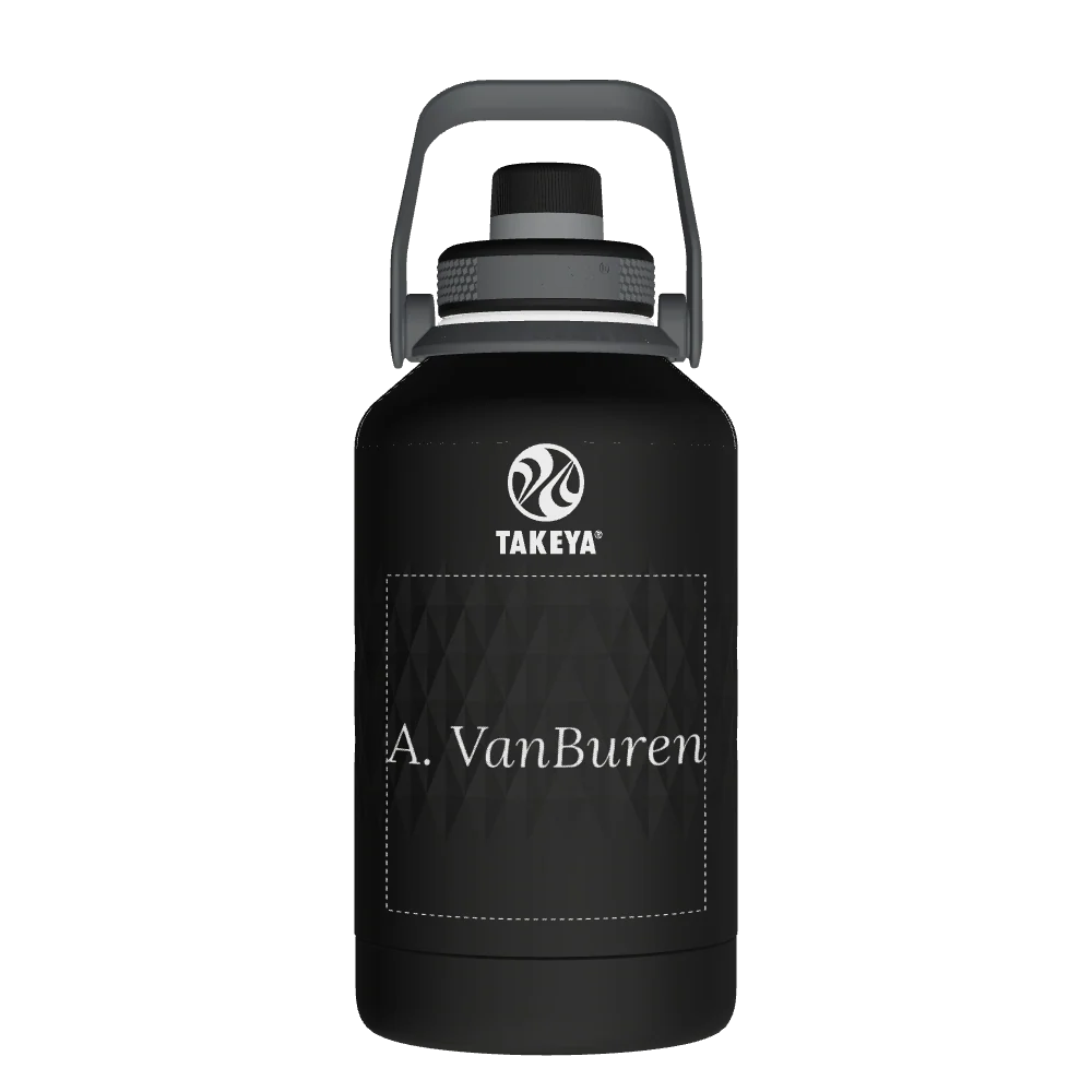 Takeya Sport Water Bottle - 64oz Obsidian Spout - Model 51363-TAKEYA-SPORT-WATER-BOTTLE-CUSTOMIZED-73-64OZ-OBSIDIAN-SPOUT
