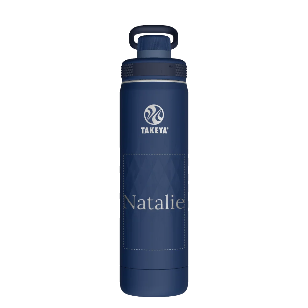 Takeya Sport Water Bottle - 22oz Indigo Spout - Model 51316-TAKEYA-SPORT-WATER-BOTTLE-CUSTOMIZED-88-22OZ-INDIGO-SPOUT