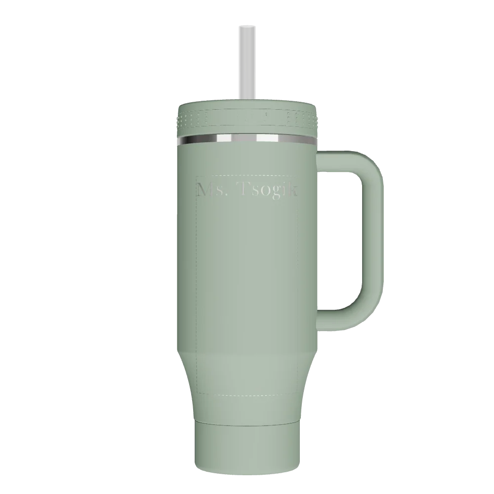 Takeya Straw Tumbler With Handle - 40oz Matcha - Model 52483-TAKEYA-STRAW-TUMBLER-WITH-HANDLE-CUSTOMIZED-27-40OZ-MATCHA
