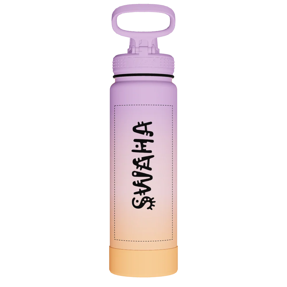 Takeya Actives Water Bottle With Spout Lid - 24oz Golden Hour - Model 51395-TAKEYA-ACTIVES-WATER-BOTTLE-WITH-SPOUT-LID-CUSTOMIZED-317-24OZ-GOLDEN-HOUR