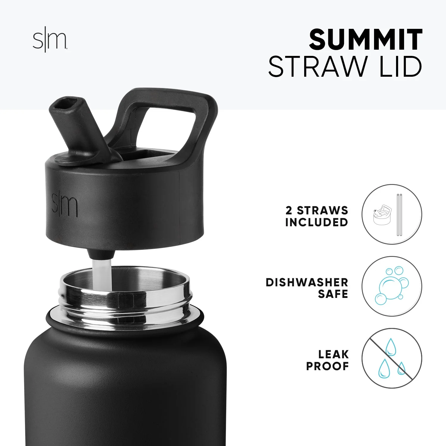 Simple Modern Collegiate Summit Water Bottle with Straw Lid - 32oz North Carolina Central