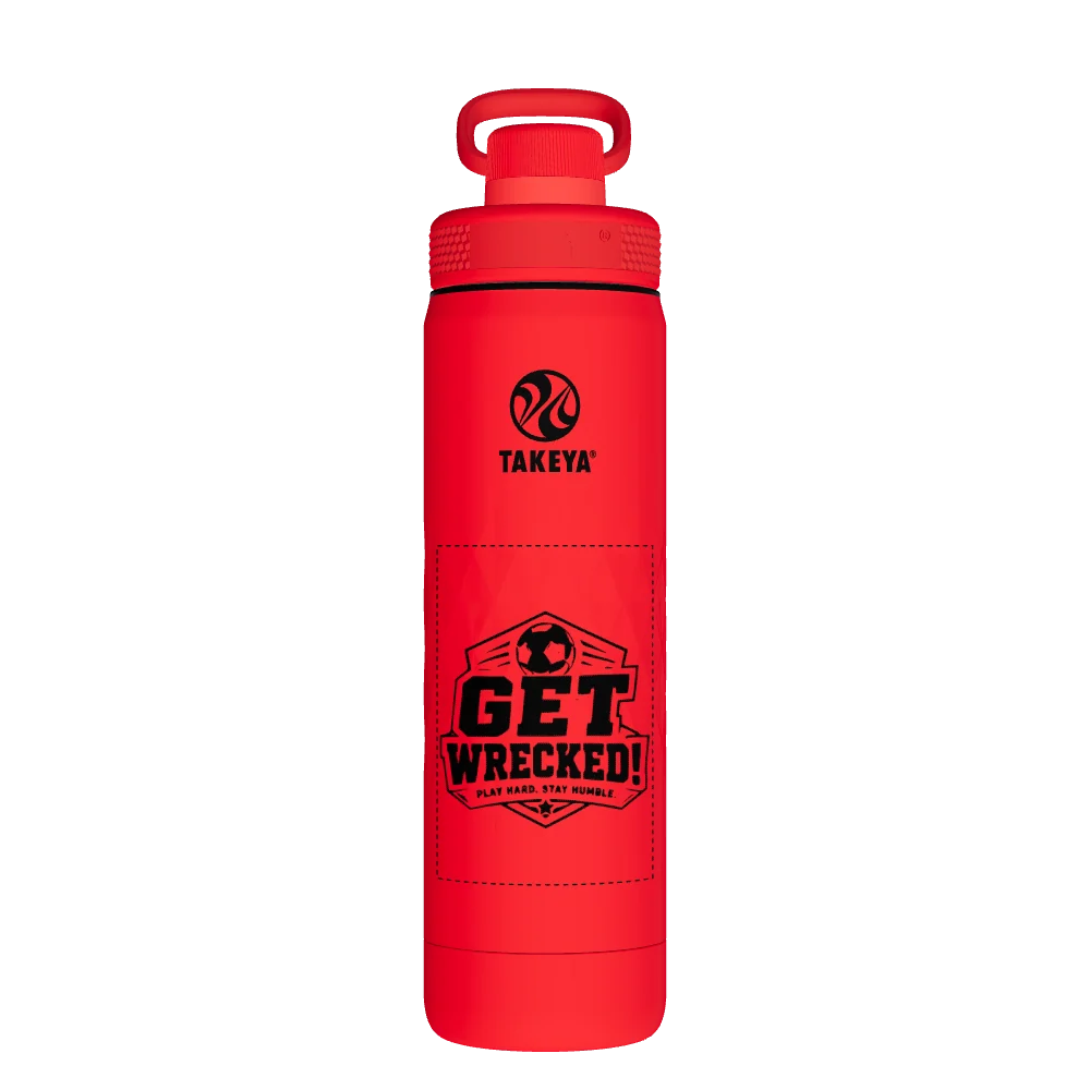 Takeya Sport Water Bottle - 22oz Crimson Spout - Model 51317-TAKEYA-SPORT-WATER-BOTTLE-CUSTOMIZED-289-22OZ-CRIMSON-SPOUT