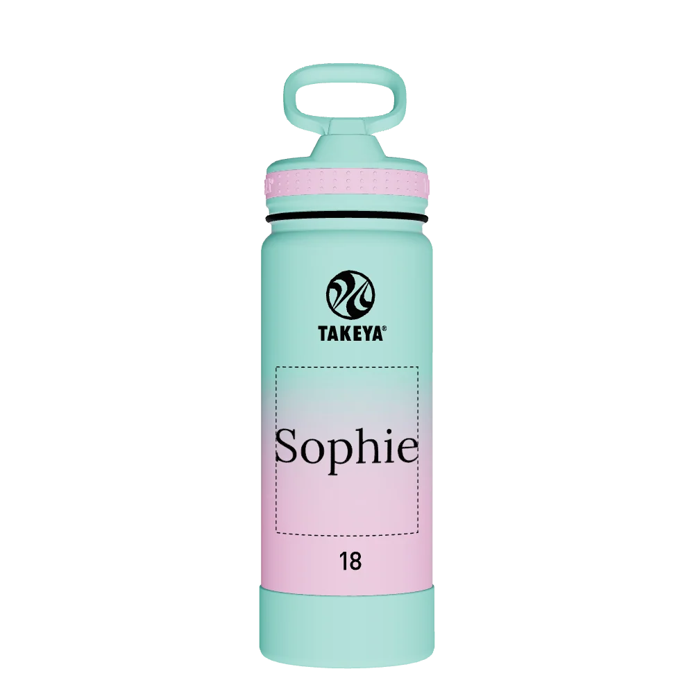 Takeya Actives Water Bottle With Straw Lid - 18oz Ombre Dream - Model 51392-TAKEYA-ACTIVES-WATER-BOTTLE-WITH-STRAW-LID-CUSTOMIZED-53-18OZ-OMBRE-DREAM