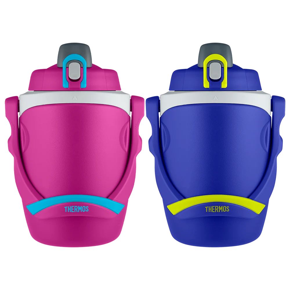 THERMOS 64oz Insulated Water Bottle Blue & Pink Bundle