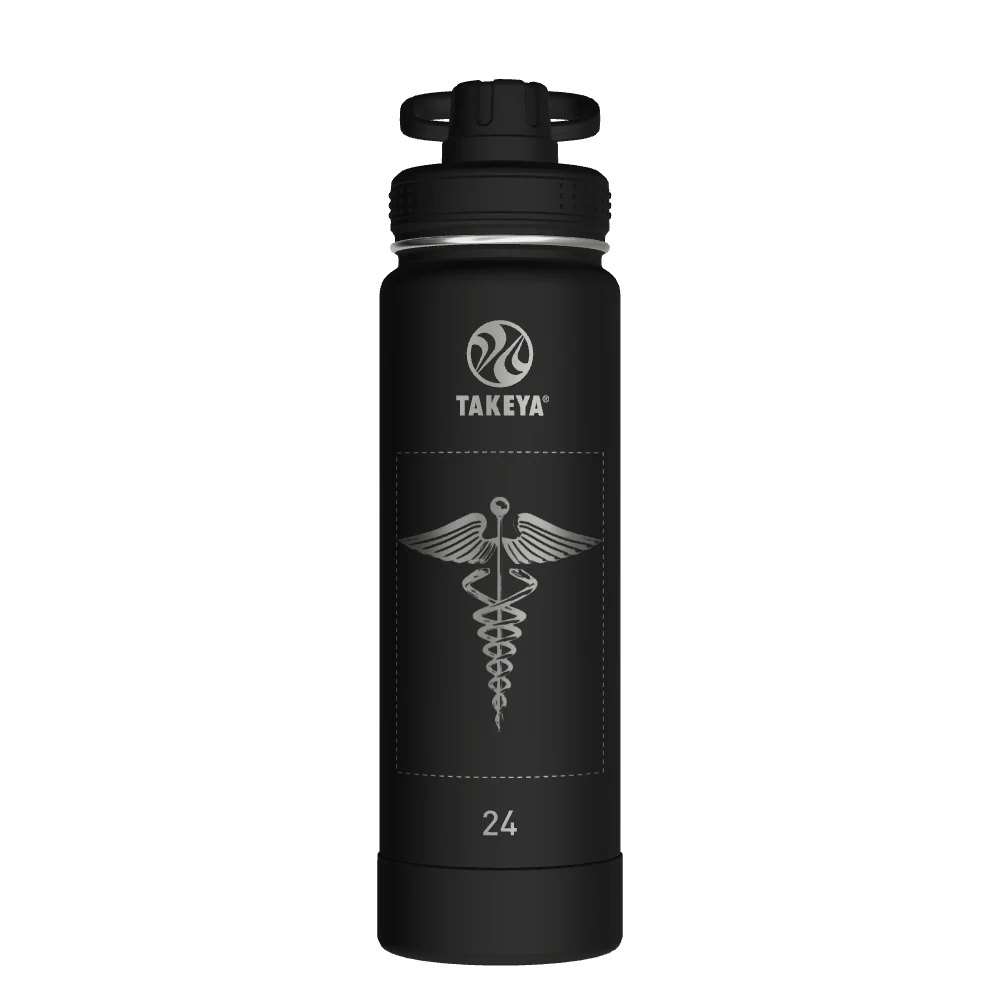 Takeya Actives Water Bottle With Spout Lid - 24oz Onyx