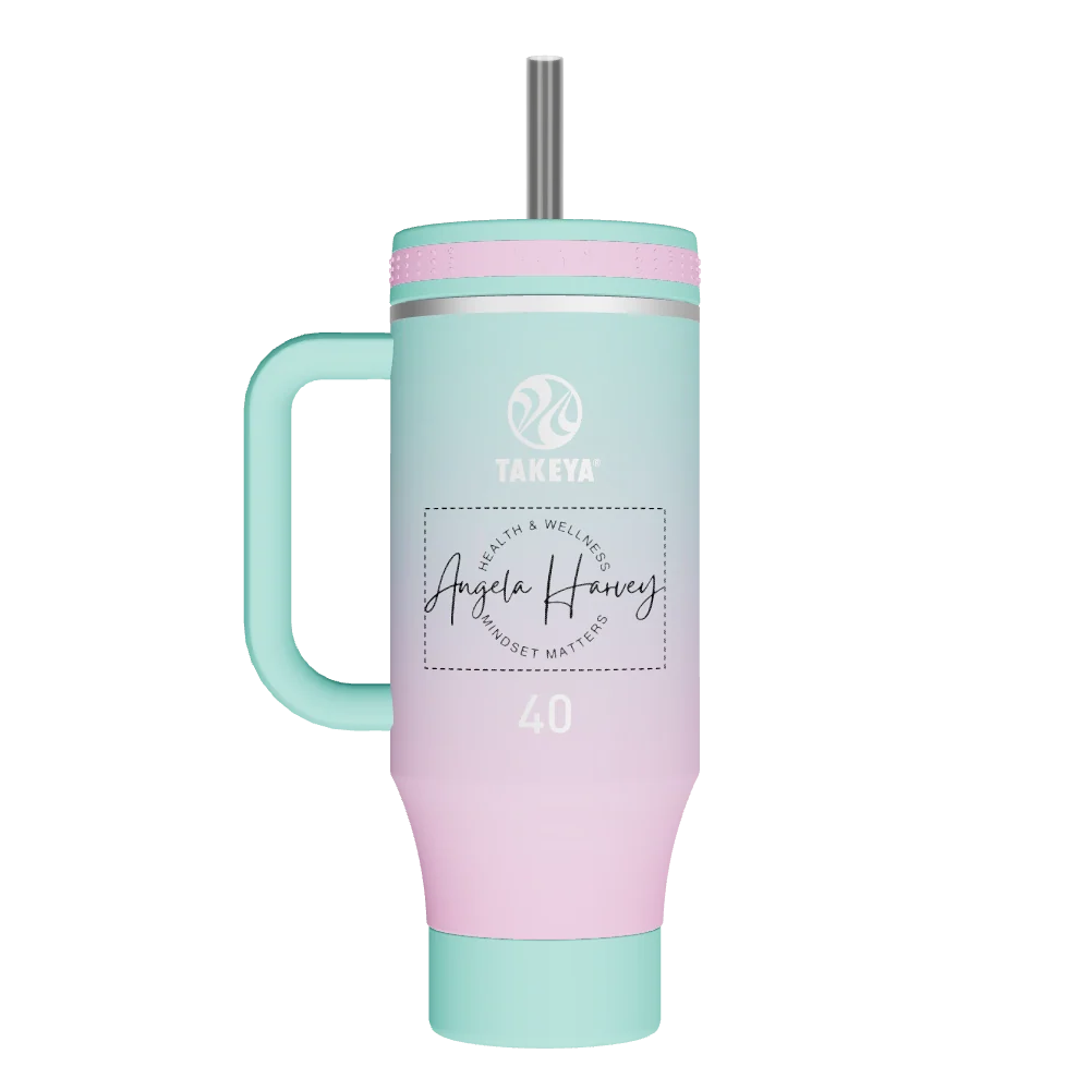 Takeya Straw Tumbler With Handle - 40oz Ombre Dream - Model 52478-TAKEYA-STRAW-TUMBLER-WITH-HANDLE-CUSTOMIZED-29-40OZ-OMBRE-DREAM