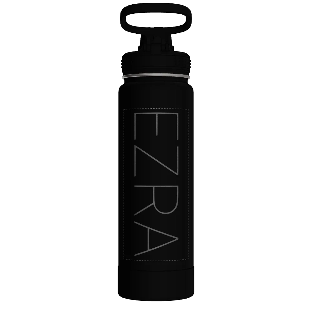 Takeya Actives Water Bottle With Spout Lid - 24oz Onyx - Model 51040-TAKEYA-ACTIVES-WATER-BOTTLE-WITH-SPOUT-LID-CUSTOMIZED-410-24OZ-ONYX