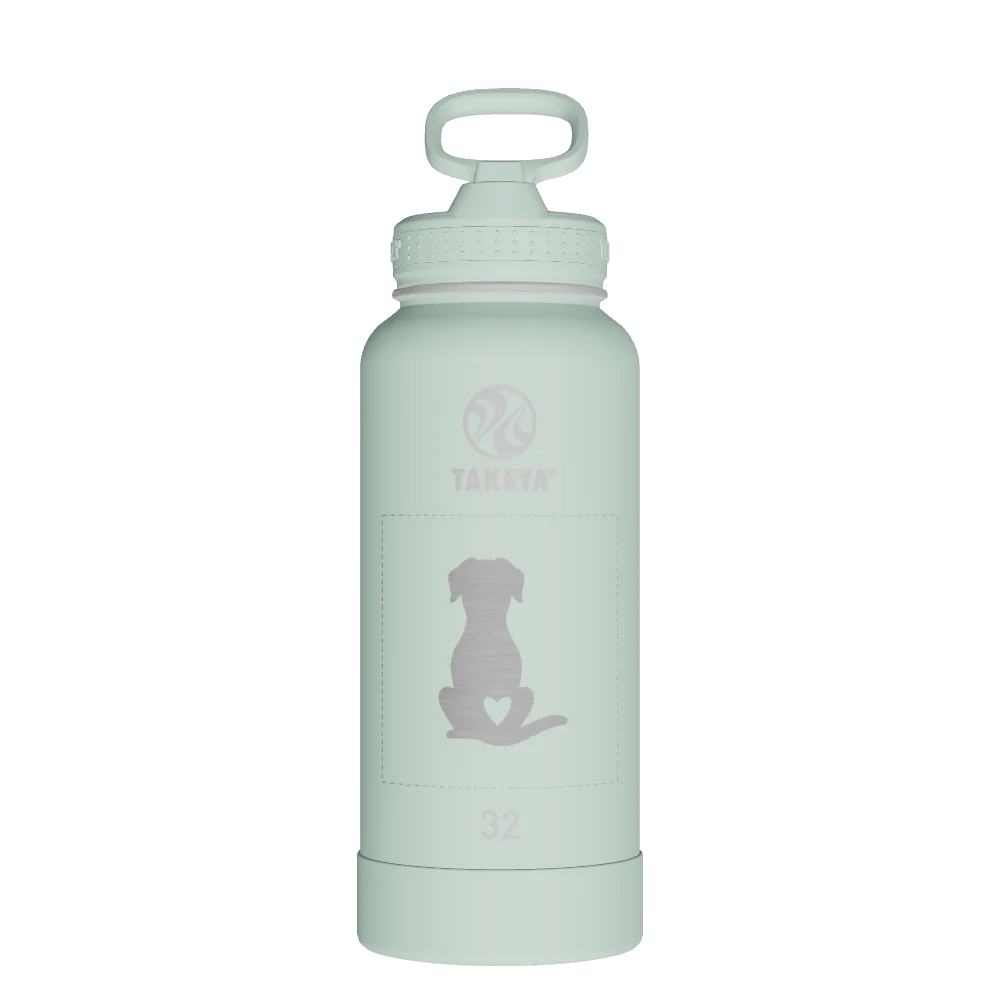 Takeya Actives Water Bottle With Straw Lid - 32oz Fresh Mint - Model 51245-TAKEYA-ACTIVES-WATER-BOTTLE-WITH-STRAW-LID-CUSTOMIZED-117-32OZ-FRESH-MINT