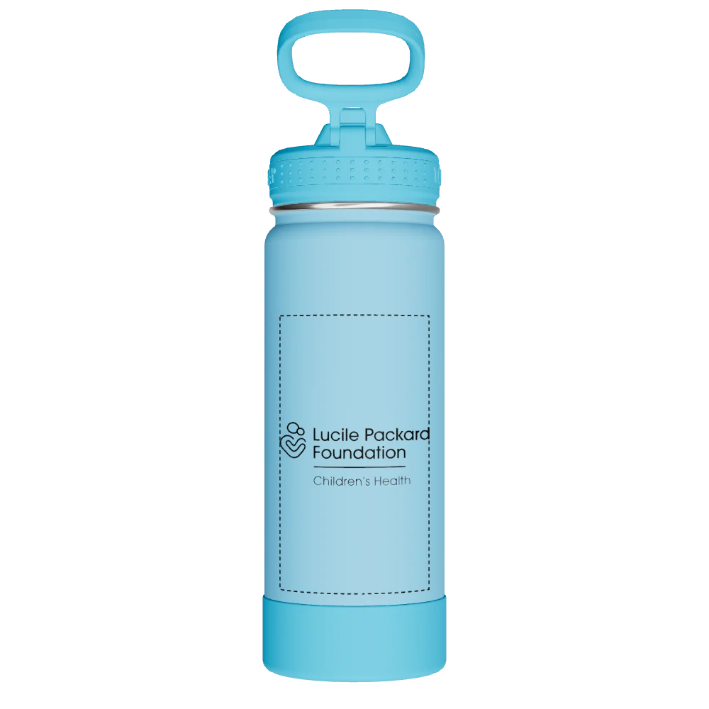 Takeya Actives Kids Glow In The Dark Water Bottle With Straw Lid - 18oz Glow Worm Blue - Model 51077-TAKEYA-ACTIVES-KIDS-GLOW-IN-THE-DARK-WATER-BOTTLE-WITH-STRAW-LID-CUSTOMIZED-12-18OZ-GLOW-WORM-BLUE