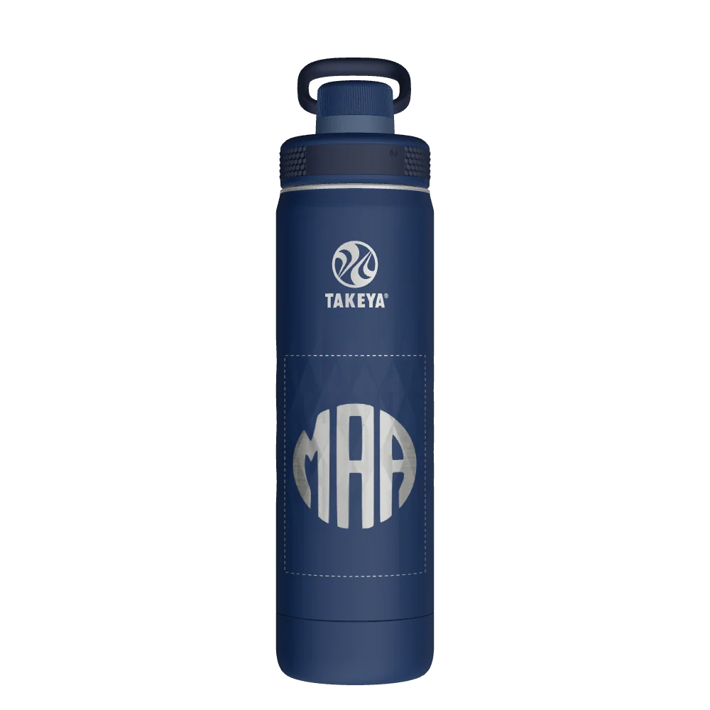 Takeya Sport Water Bottle - 22oz Indigo Spout - Model 51316-TAKEYA-SPORT-WATER-BOTTLE-CUSTOMIZED-80-22OZ-INDIGO-SPOUT